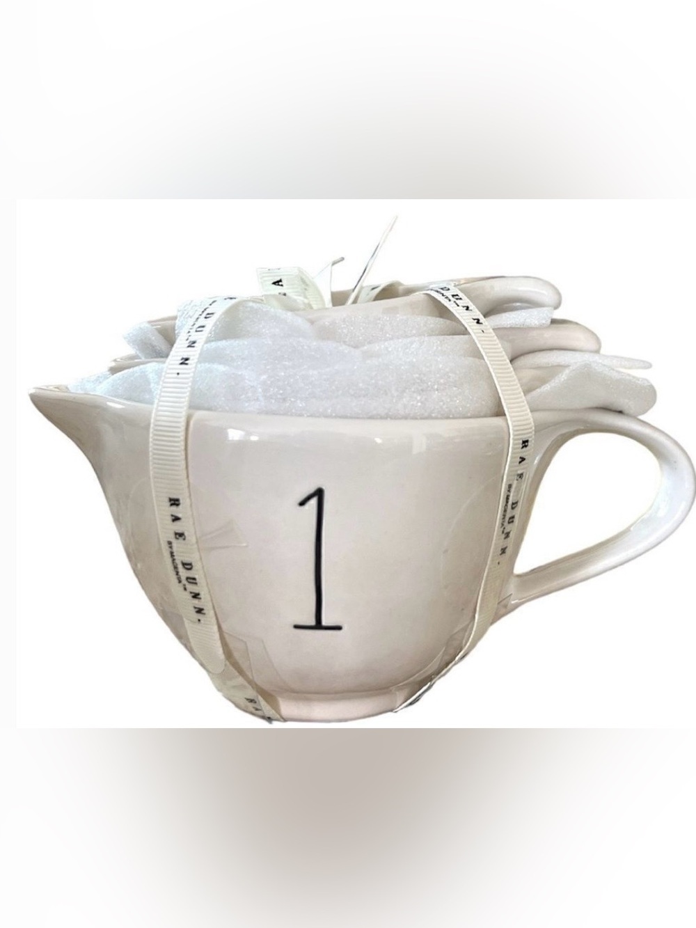 Rae Dunn Teacup Shaped Ceramic Nesting Measuring Cups - NWT